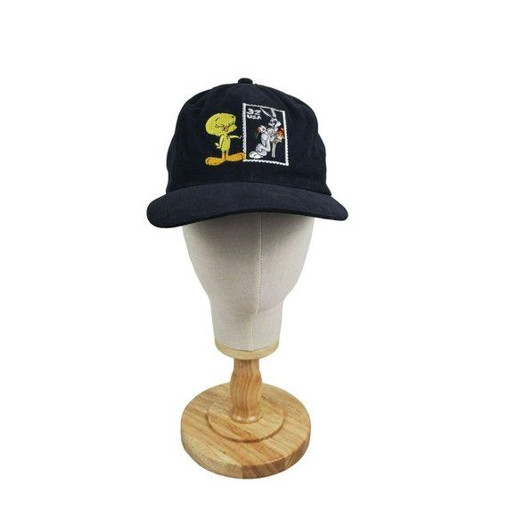 Vintage Looney Tunes Bugs Bunny Tweety Bird Dad Hat Snap Back USA - Picture 1 of 9